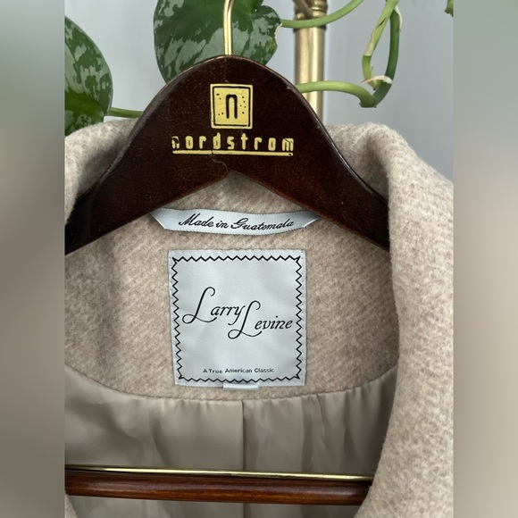 Larry Levin Oatmeal Colored Overcoat NWT ~ Size L - Picture 2 of 16